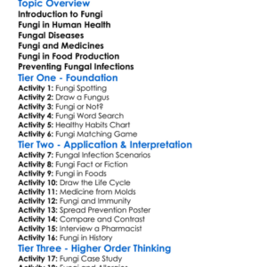 Fungi And Human Health Worksheet Activity Booklet