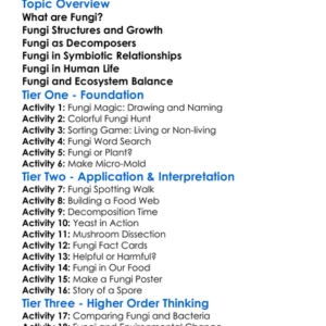 Fungi And Their Role In Ecosystems Worksheet Activity Booklet