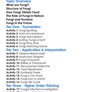 Fungi And Their Role Worksheet Activity Booklet