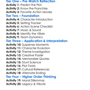 Furious 7 2015 Worksheet Activity Booklet