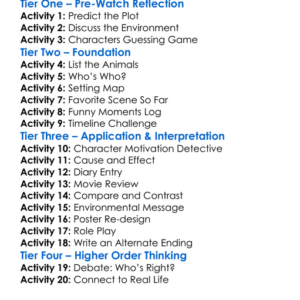 Furry Vengeance 2010 Worksheet Activity Booklet