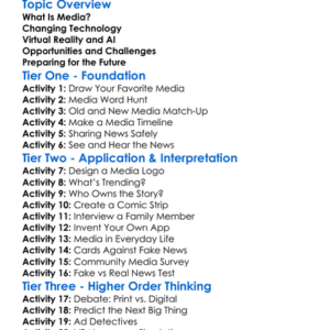 Future Of Media Worksheet Activity Booklet