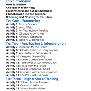 Future Of Society Worksheet Activity Booklet