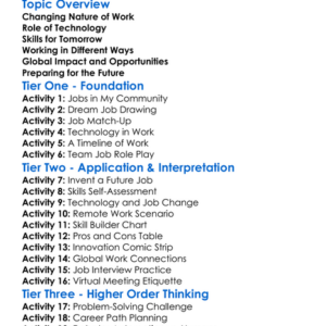 Future Of Work Worksheet Activity Booklet