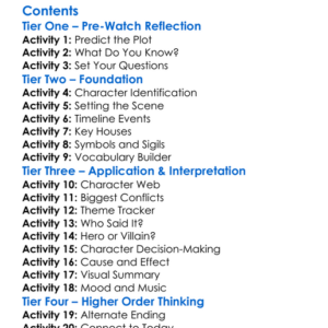 Game Of Thrones The Story So Far 2017 Worksheet Activity Booklet