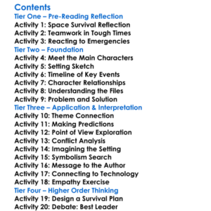 Gemina Amie Kaufman  Jay Kristoff Worksheet Activity Booklet