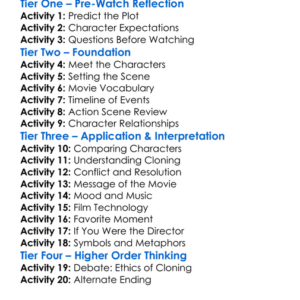 Gemini Man 2019 Worksheet Activity Booklet