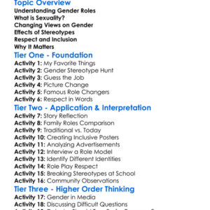 Gender Roles And Sexuality Worksheet Activity Booklet