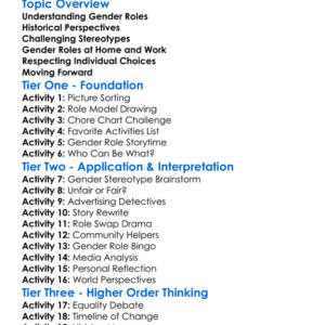 Gender Roles Worksheet Activity Booklet