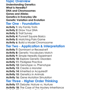 Genetics And Heredity Worksheet Activity Booklet