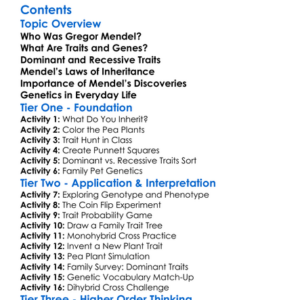 Genetics Mendels Laws Of Inheritance Worksheet Activity Booklet