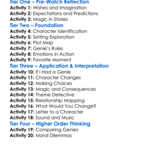 Genie Worksheet Activity Booklet