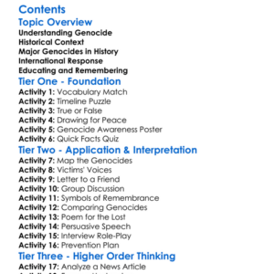 Genocides In The 20Th And 21St Centuries Worksheet Activity Booklet