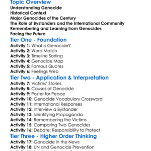 Genocides In The 20Th Century Worksheet Activity Booklet