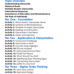 Genocides In The Modern Era Worksheet Activity Booklet