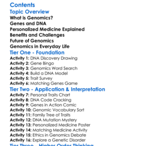 Genomics And Personalized Medicine Worksheet Activity Booklet