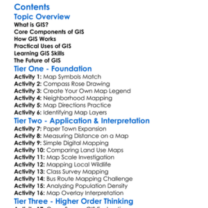 Geographic Information Systems Gis Worksheet Activity Booklet