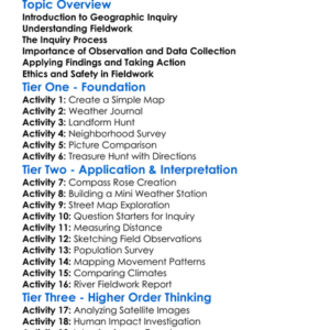 Geographic Inquiry And Fieldwork Worksheet Activity Booklet