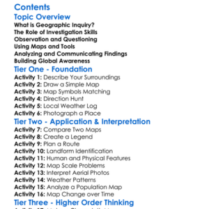 Geographic Inquiry And Investigation Skills Worksheet Activity Booklet