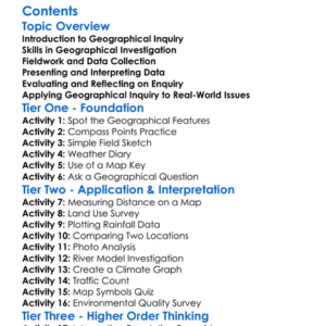 Geographical Inquiry And Investigation Worksheet Activity Booklet