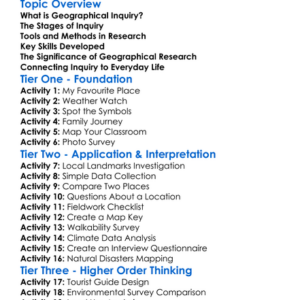 Geographical Inquiry And Research Worksheet Activity Booklet