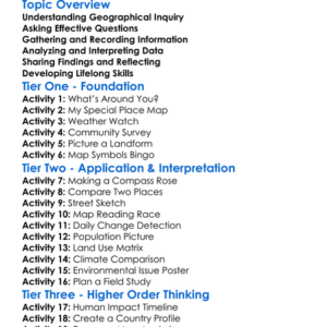 Geographical Inquiry Skills Worksheet Activity Booklet