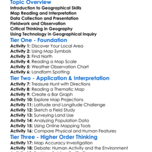 Geographical Skills And Inquiry Worksheet Activity Booklet