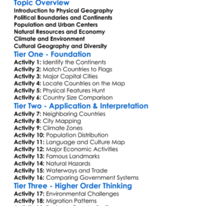 Geography Of Major Countries Worksheet Activity Booklet