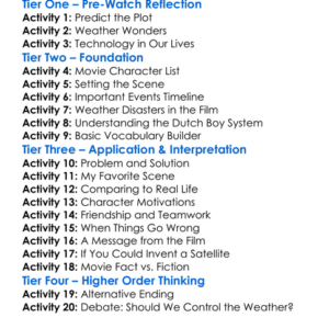 Geostorm 2017 Worksheet Activity Booklet