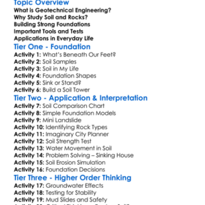 Geotechnical Engineering Basics Worksheet Activity Booklet