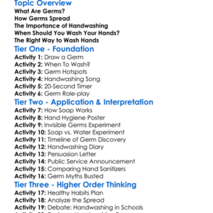Germs And Handwashing Worksheet Activity Booklet