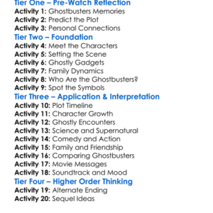 Ghostbusters Afterlife 2021 Worksheet Activity Booklet