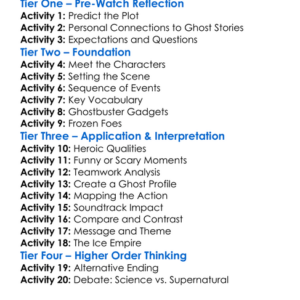 Ghostbusters Frozen Empire 2024 Worksheet Activity Booklet