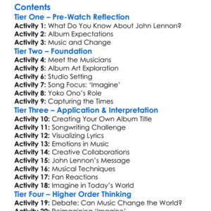 Gimme Some Truth The Making Of John Lennons Imagine Album 2000 Worksheet Activity Booklet