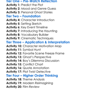 Girl Haunts Boy 2024 Worksheet Activity Booklet