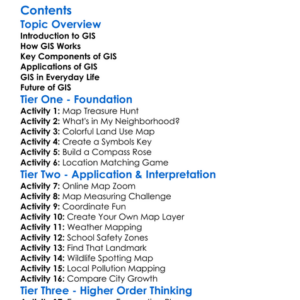 Gis Geographic Information Systems Worksheet Activity Booklet
