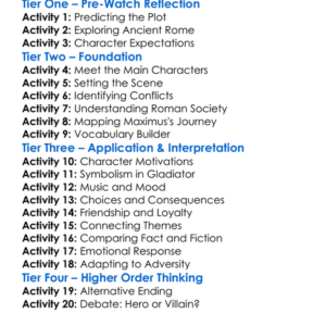 Gladiator 2000 Worksheet Activity Booklet