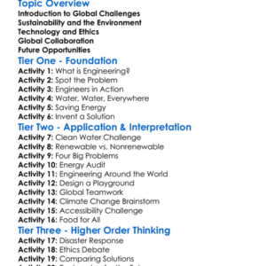 Global Challenges For Engineers Worksheet Activity Booklet