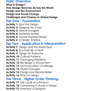 Global Impact Of Design Worksheet Activity Booklet