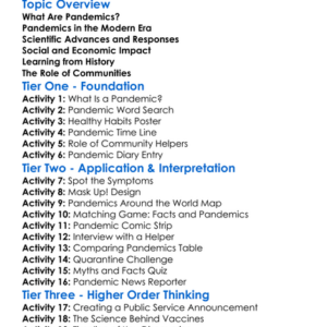 Global Pandemics In Modern History Worksheet Activity Booklet