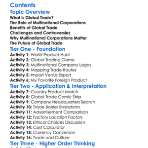 Global Trade And Multinational Corporations Worksheet Activity Booklet