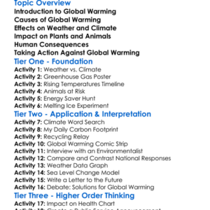 Global Warming And Effects Worksheet Activity Booklet