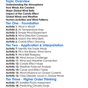 Global Wind Patterns Worksheet Activity Booklet