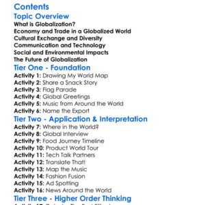 Globalization And Its Effects On Societies Worksheet Activity Booklet