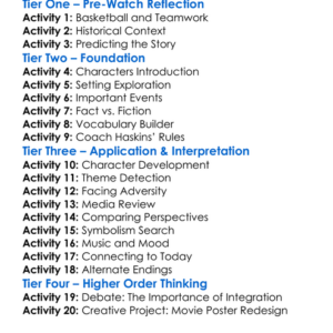Glory Road 2006 Worksheet Activity Booklet