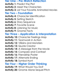 Gnome Alone 2018 Worksheet Activity Booklet