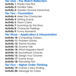 Gnomeo  Juliet Worksheet Activity Booklet