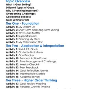Goal Setting And Personal Planning Worksheet Activity Booklet