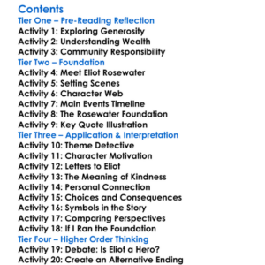 God Bless You Mr Rosewater Kurt Vonnegut Worksheet Activity Booklet