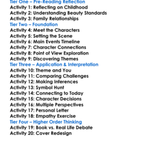 God Help The Child Toni Morrison Worksheet Activity Booklet